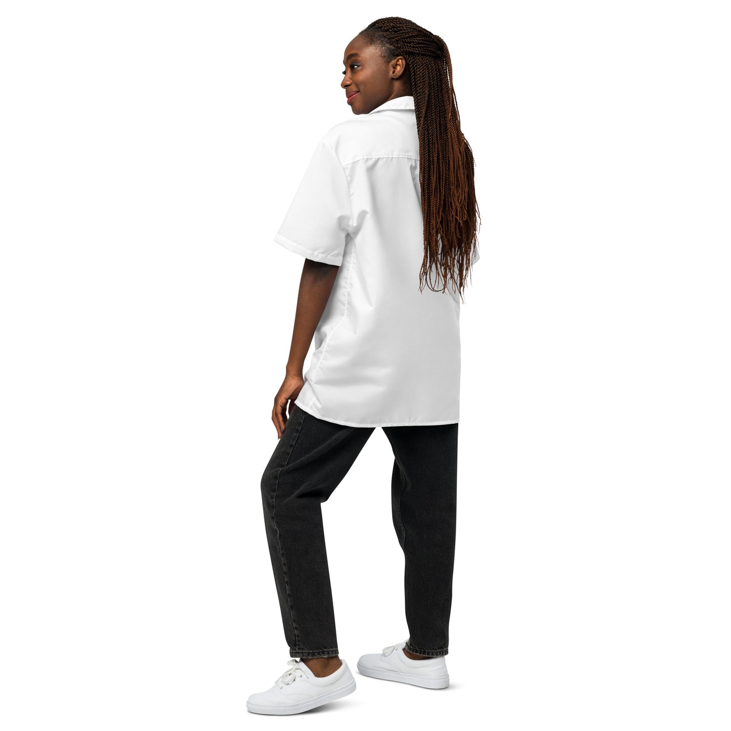 Waves | Embroidered Unisex button shirt