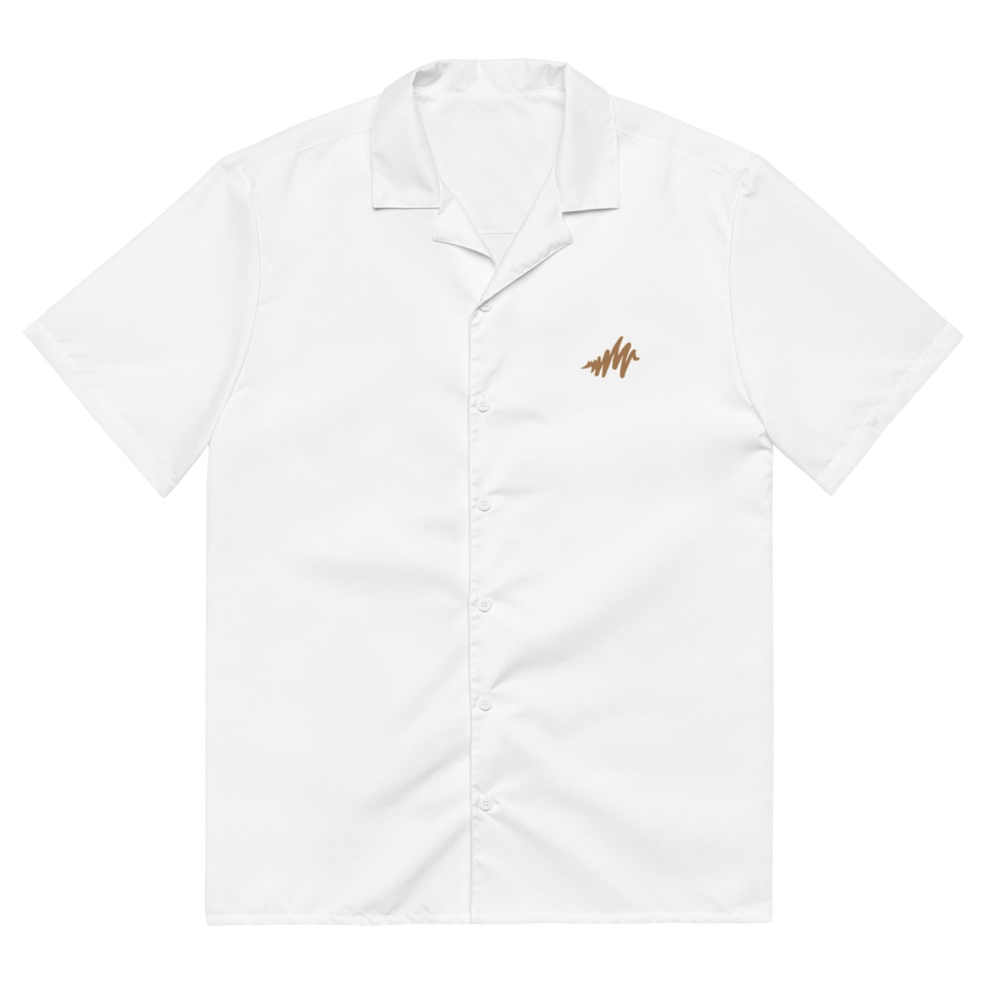 Waves | Embroidered Unisex button shirt