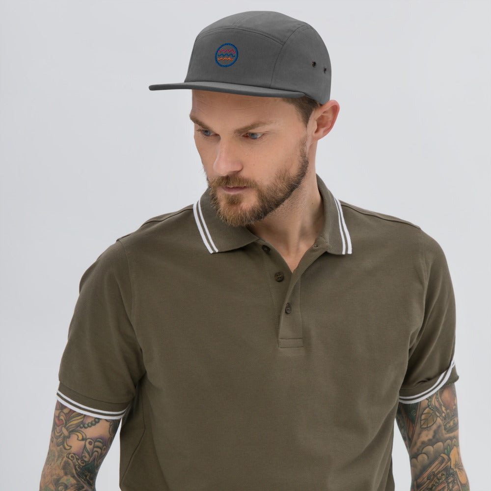 Sunset Waves | Embroidered Five Panel Cap