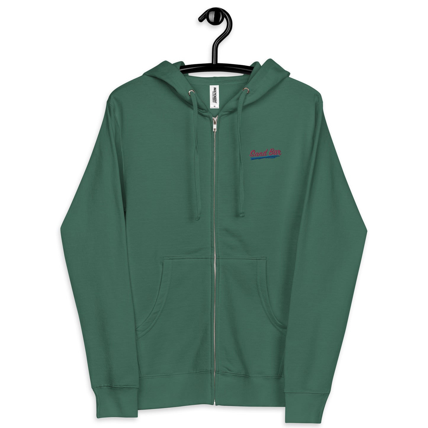 Sand Bar | Embroidered Unisex fleece zip up hoodie