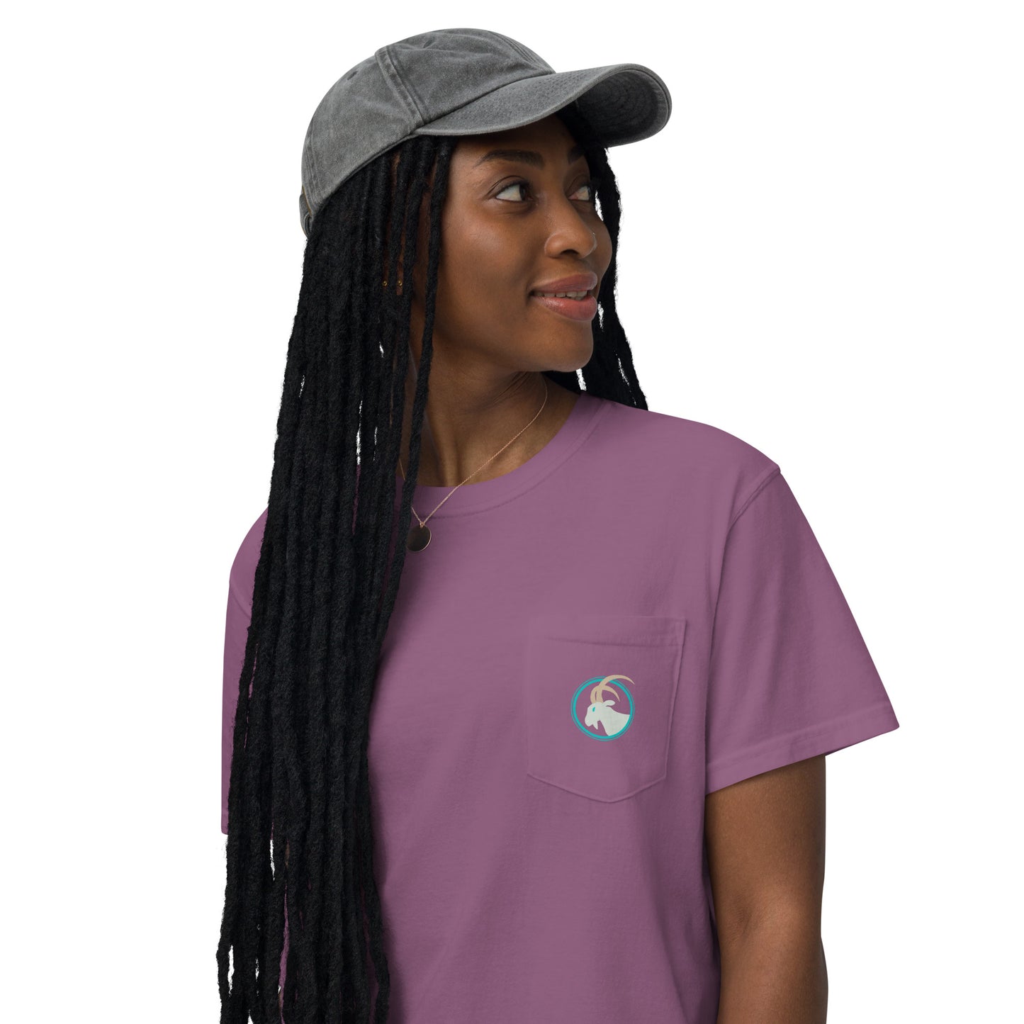 Goat | Unisex garment-dyed pocket t-shirt