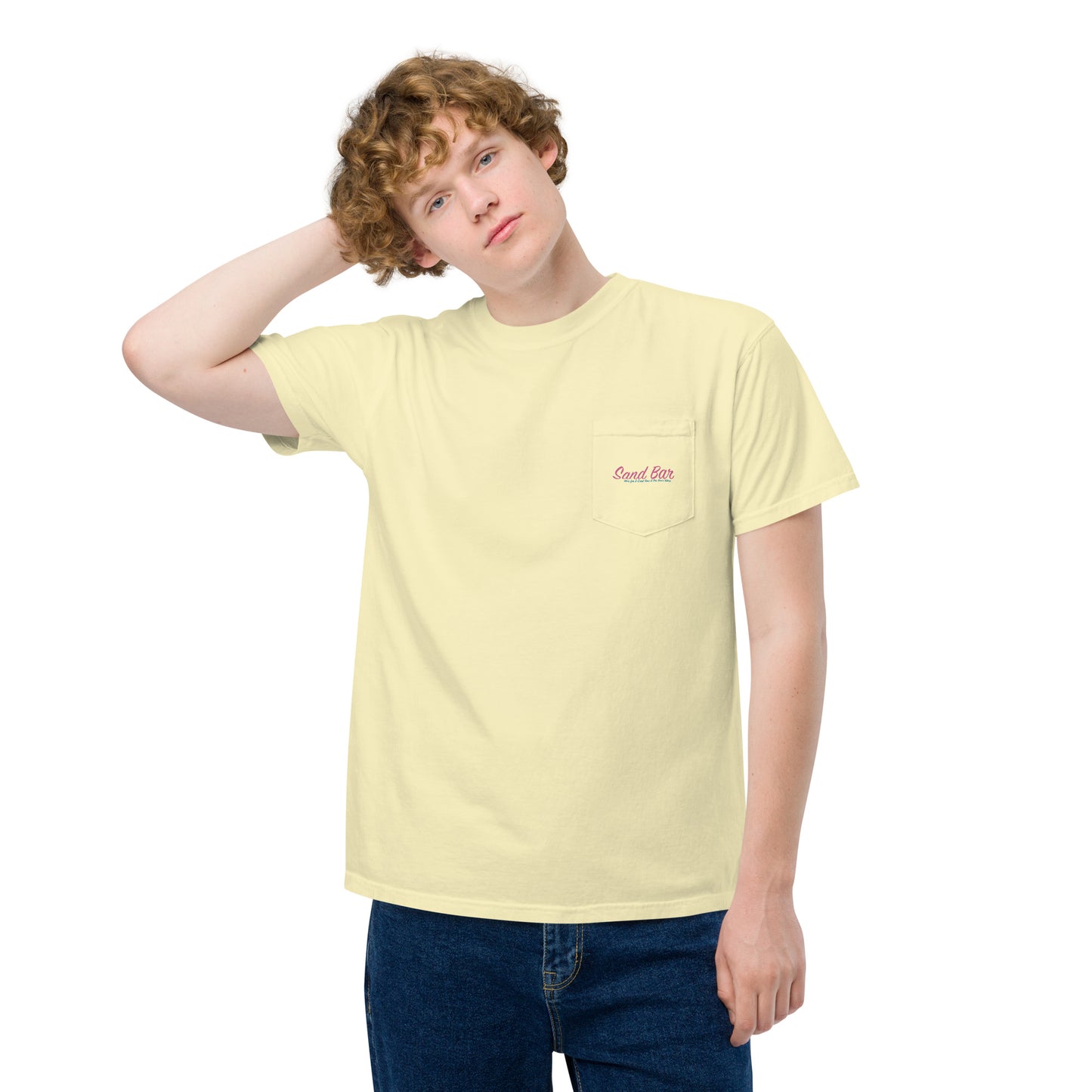 Sand Bar | Unisex garment-dyed pocket t-shirt