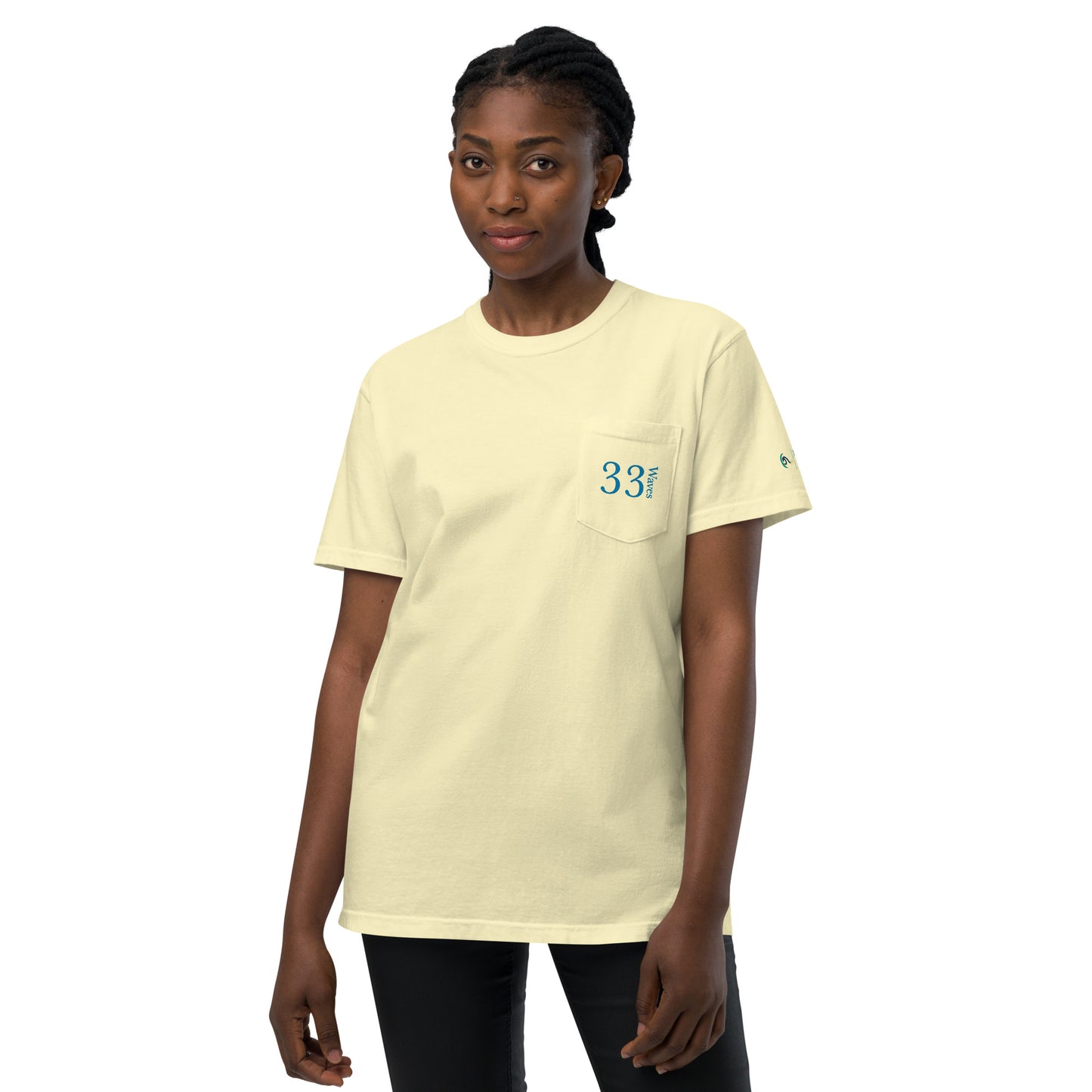 33 Waves | Unisex garment-dyed pocket t-shirt