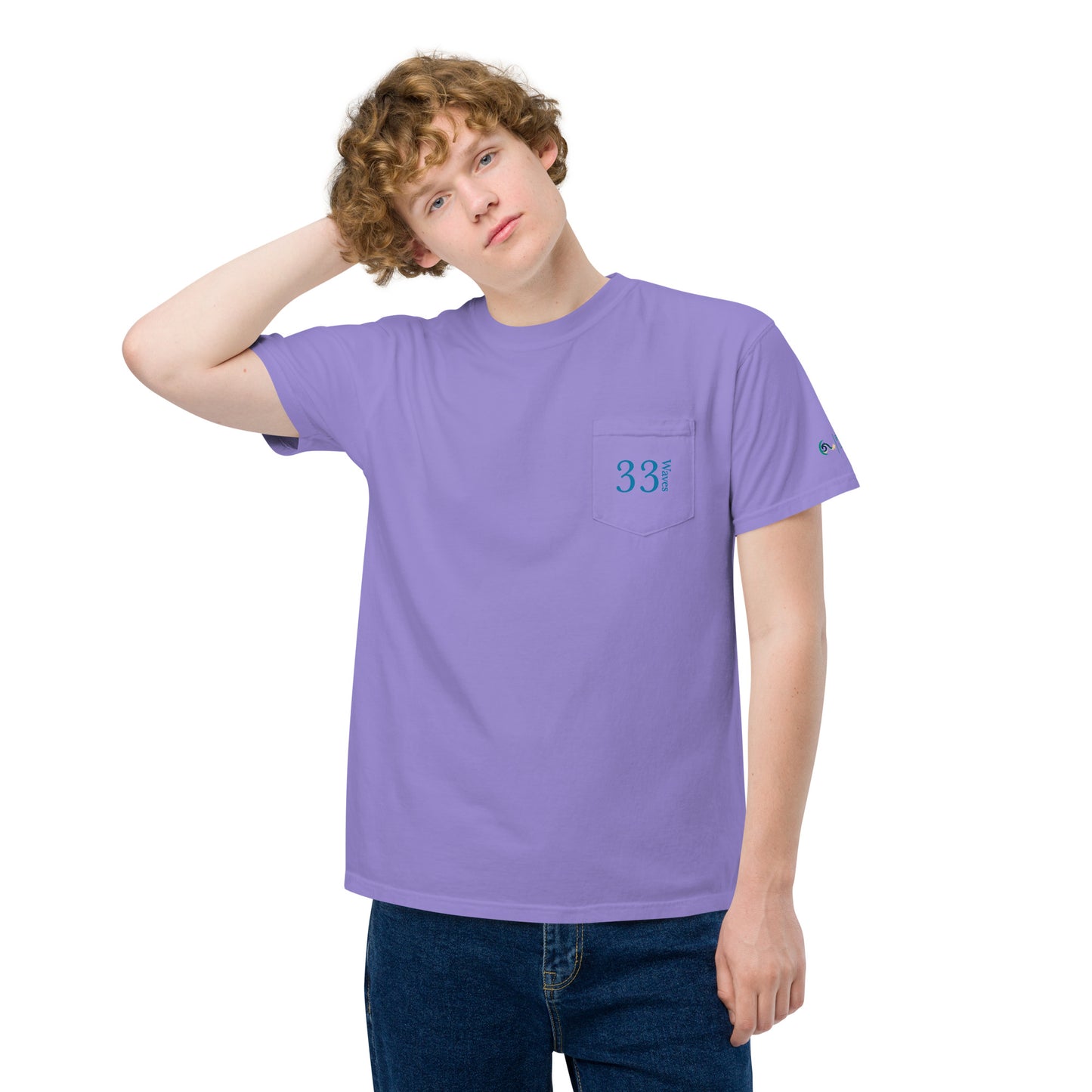 33 Waves | Unisex garment-dyed pocket t-shirt