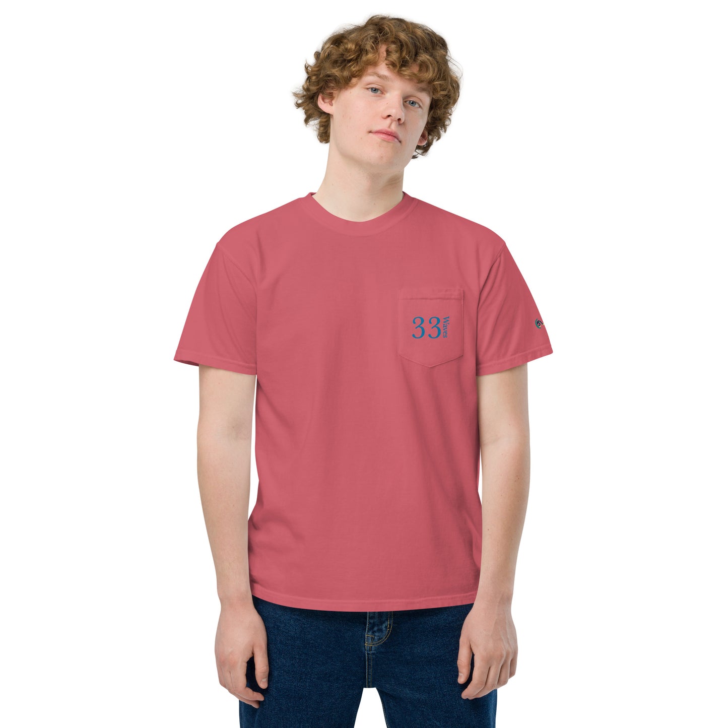 33 Waves | Unisex garment-dyed pocket t-shirt