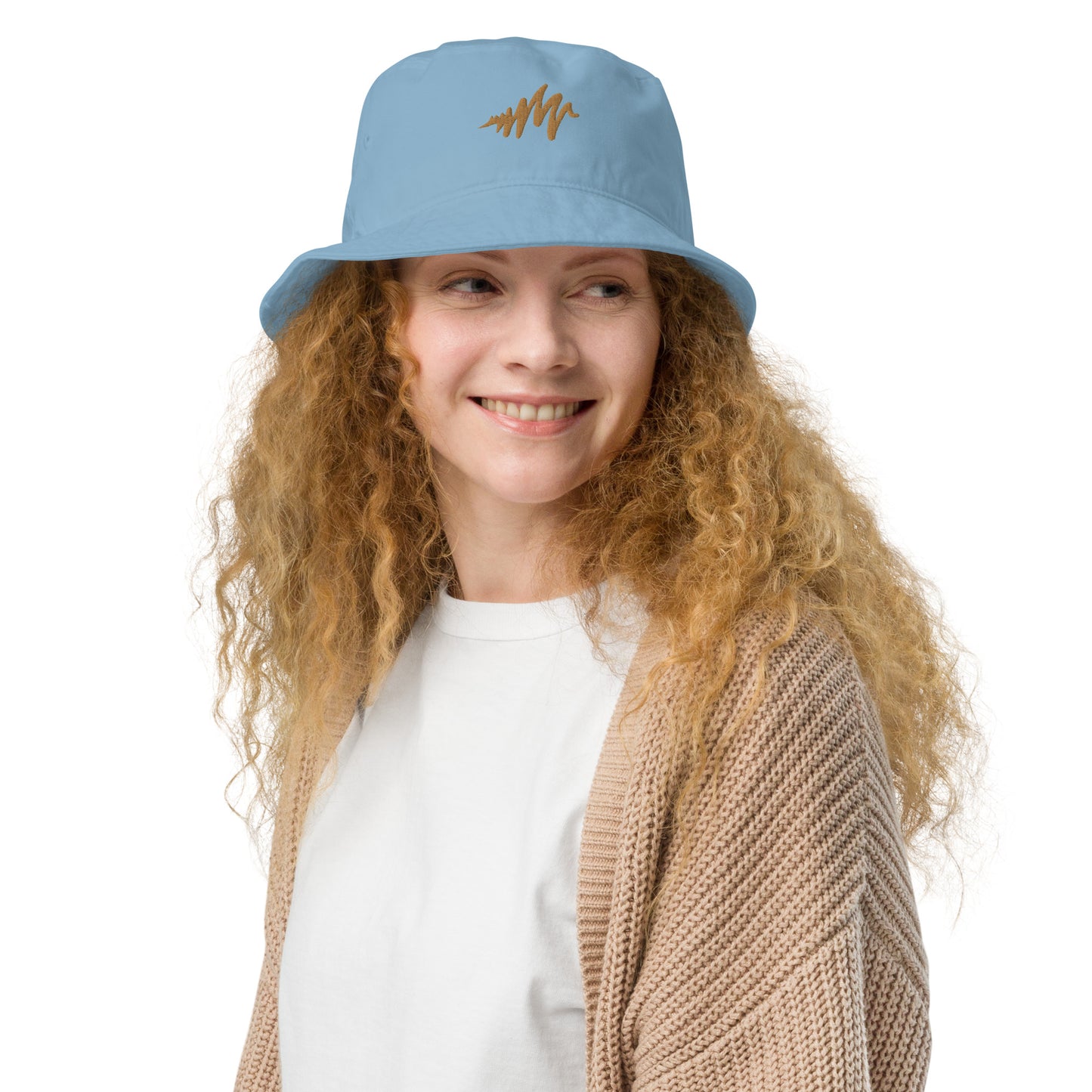 Waves | Embroidered Organic bucket hat