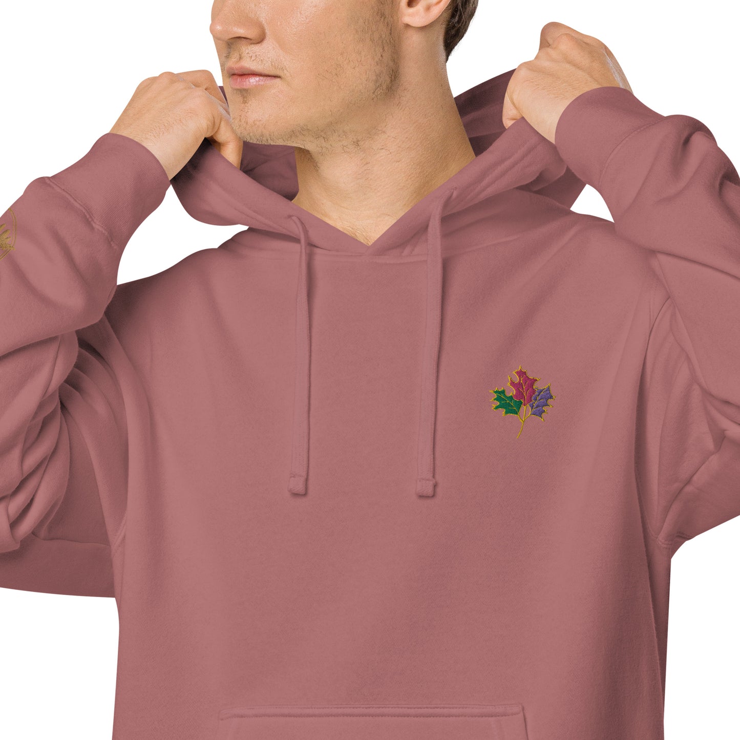 Seasons Change | Embroidered Unisex pigment-dyed hoodie