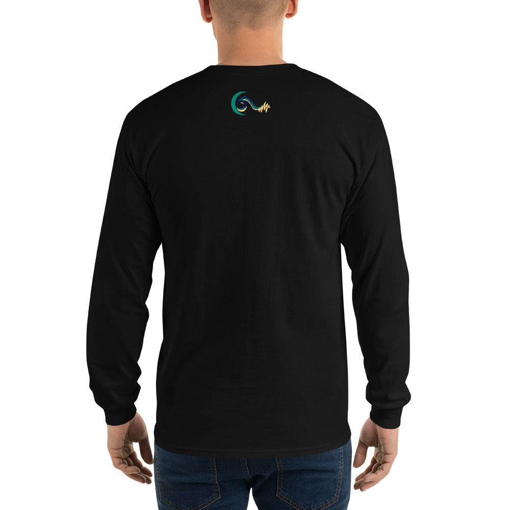 Blue Heron | Embroidered Long Sleeve Shirt