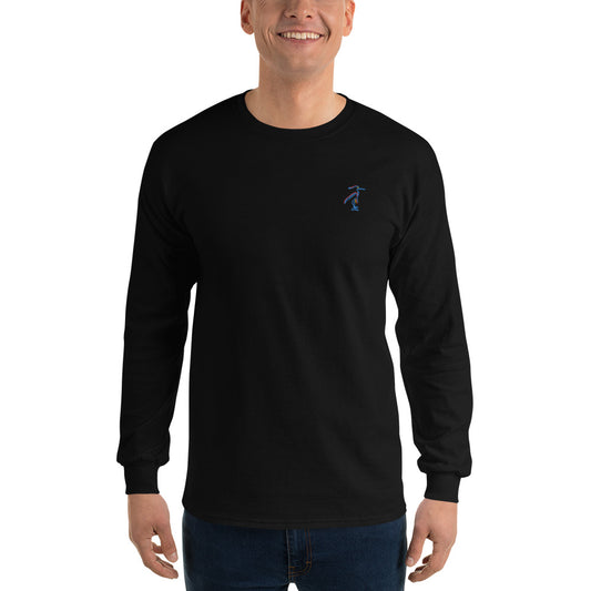 Blue Heron | Embroidered Long Sleeve Shirt