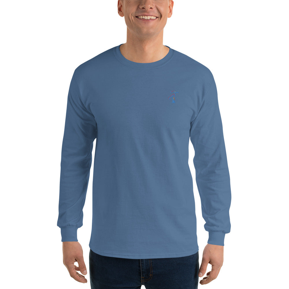 Blue Heron | Embroidered Long Sleeve Shirt