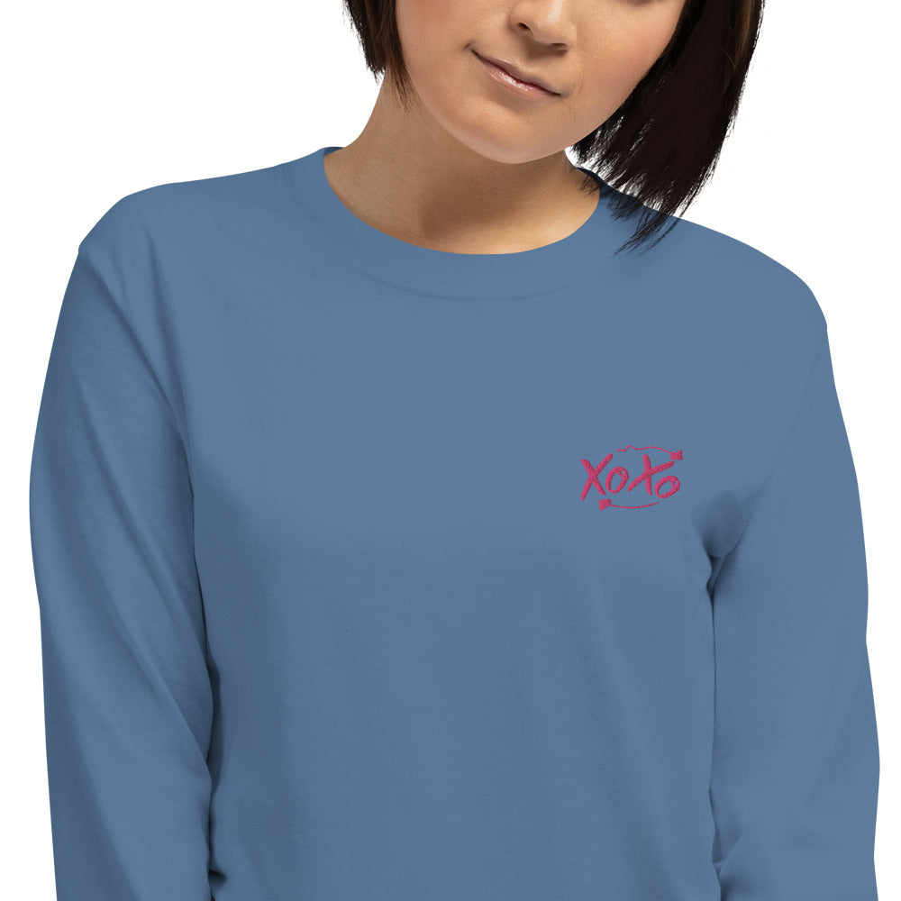 XoXo | Embroidered Unisex Long Sleeve Shirt