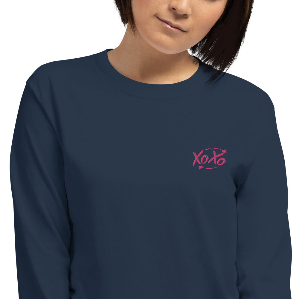 XoXo | Embroidered Unisex Long Sleeve Shirt