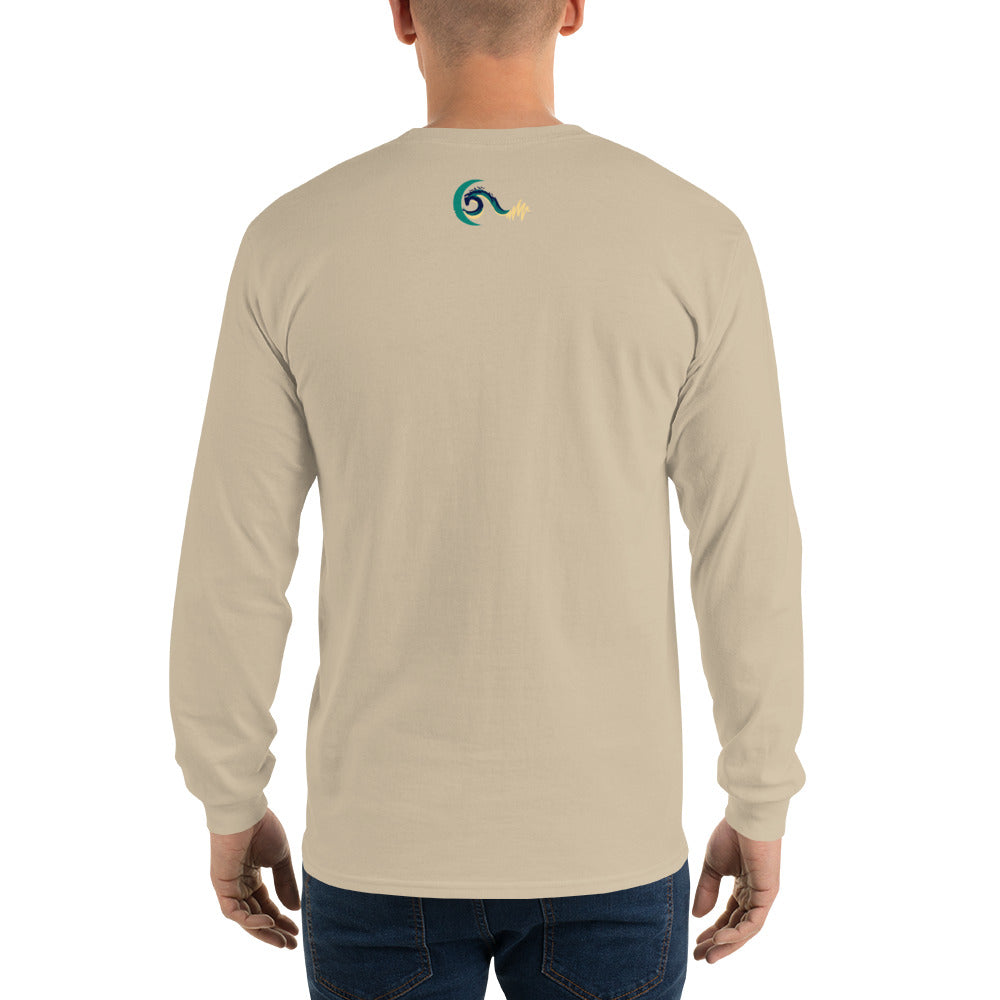 Blue Heron | Embroidered Long Sleeve Shirt