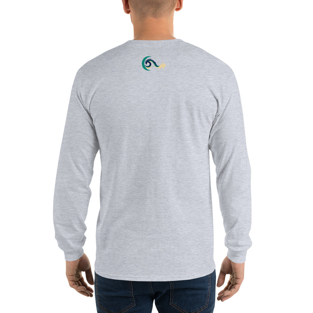 Blue Heron | Embroidered Long Sleeve Shirt