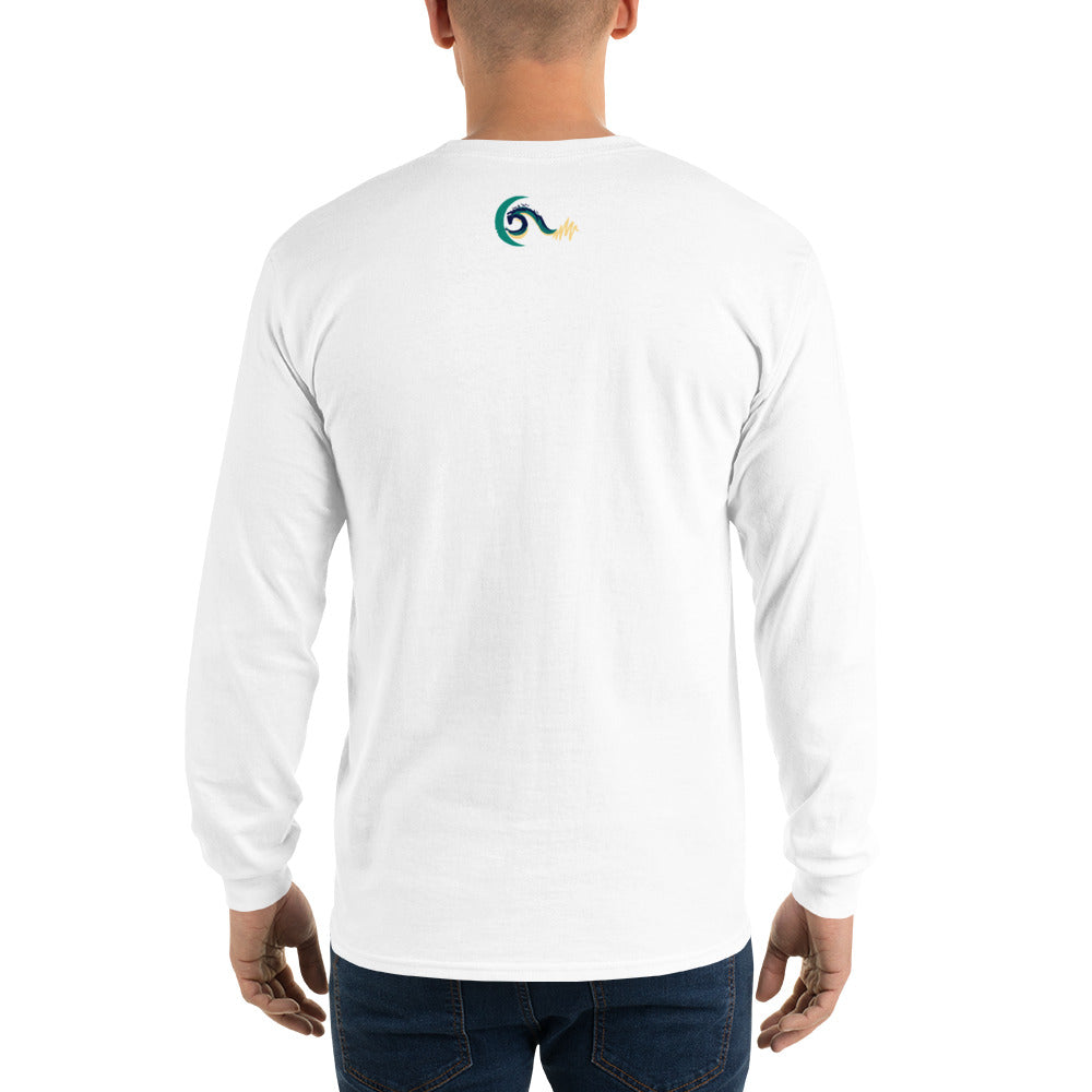 Blue Heron | Embroidered Long Sleeve Shirt