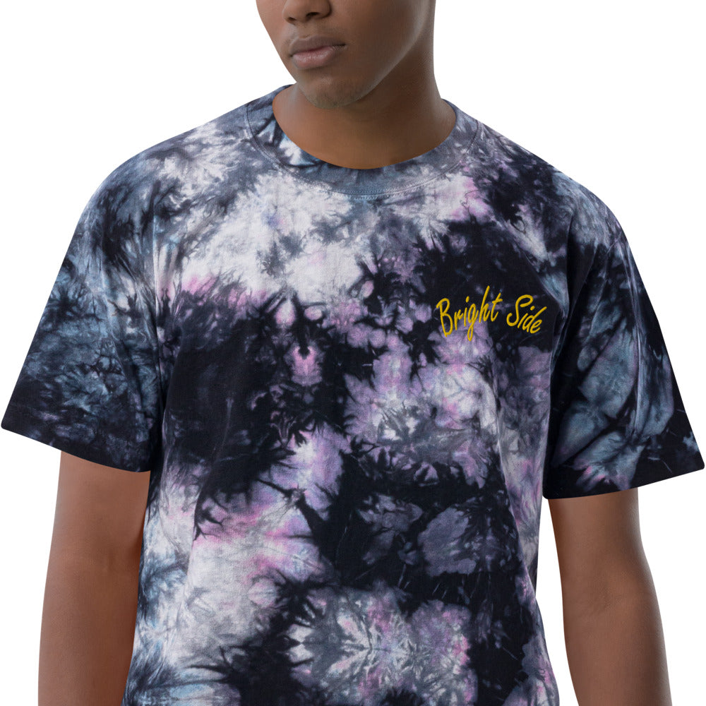 Bright Side | Embroidered tie-dye t-shirt