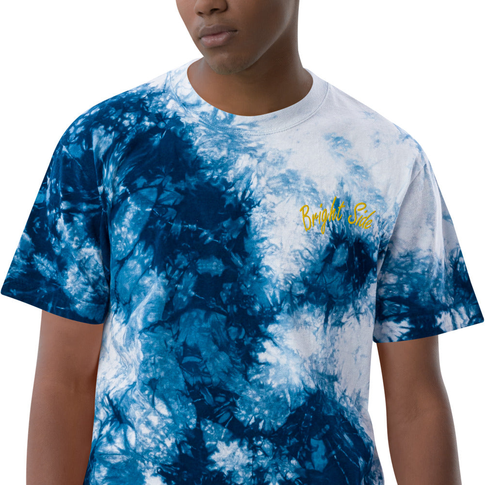 Bright Side | Embroidered tie-dye t-shirt