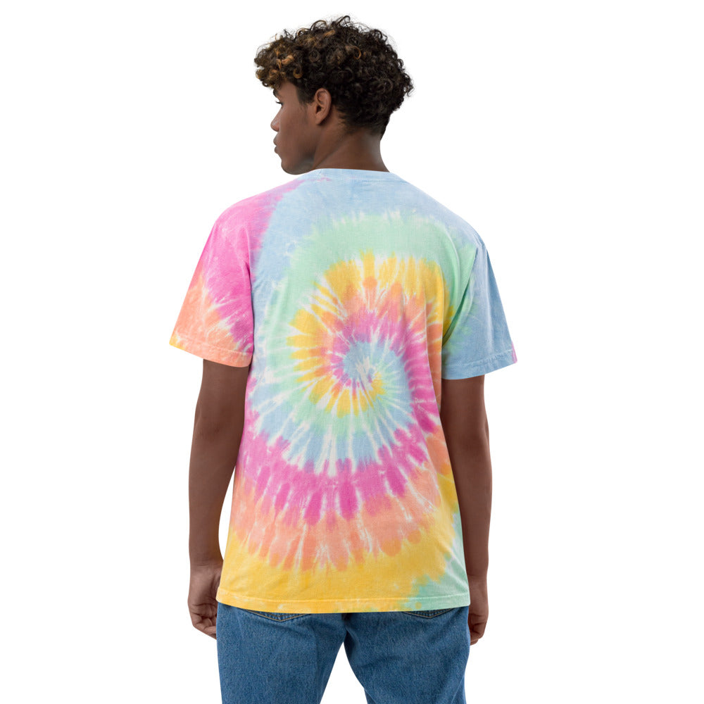 Bright Side | Embroidered tie-dye t-shirt