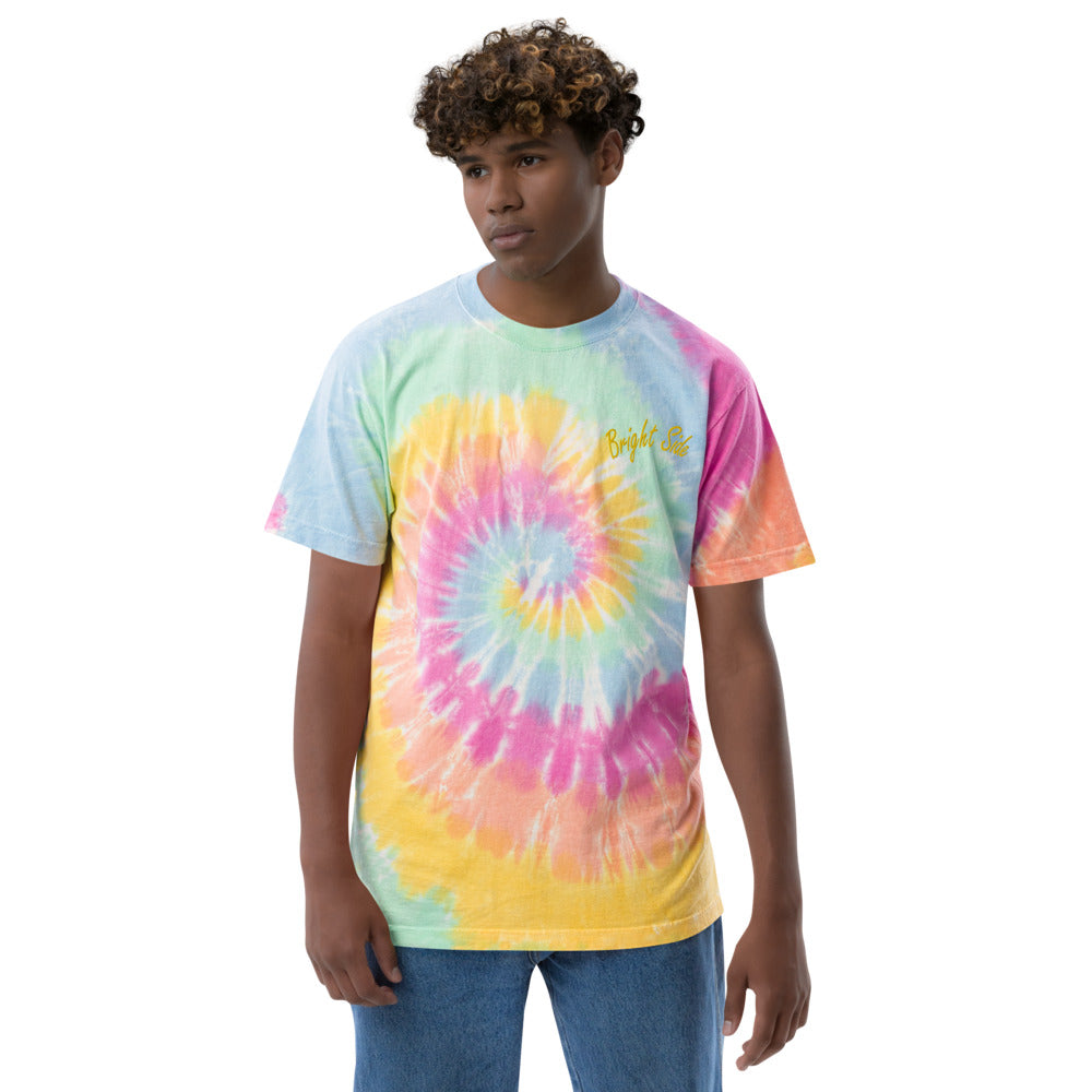 Bright Side | Embroidered tie-dye t-shirt