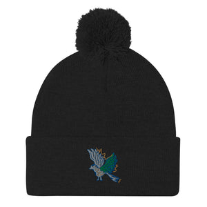 Blue Bird | Pom-Pom Beanie