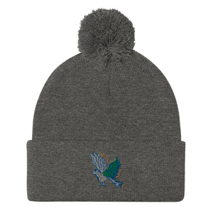 Blue Bird | Pom-Pom Beanie