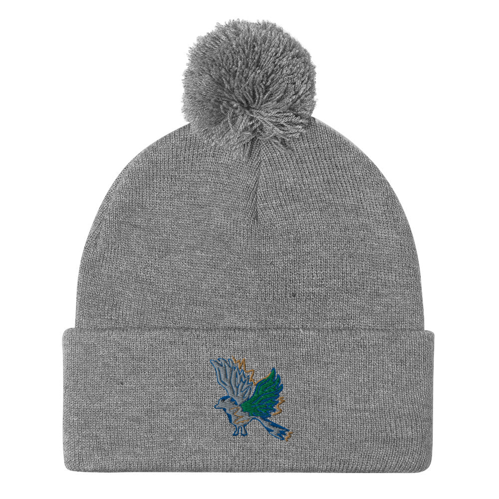 Blue Bird | Pom-Pom Beanie