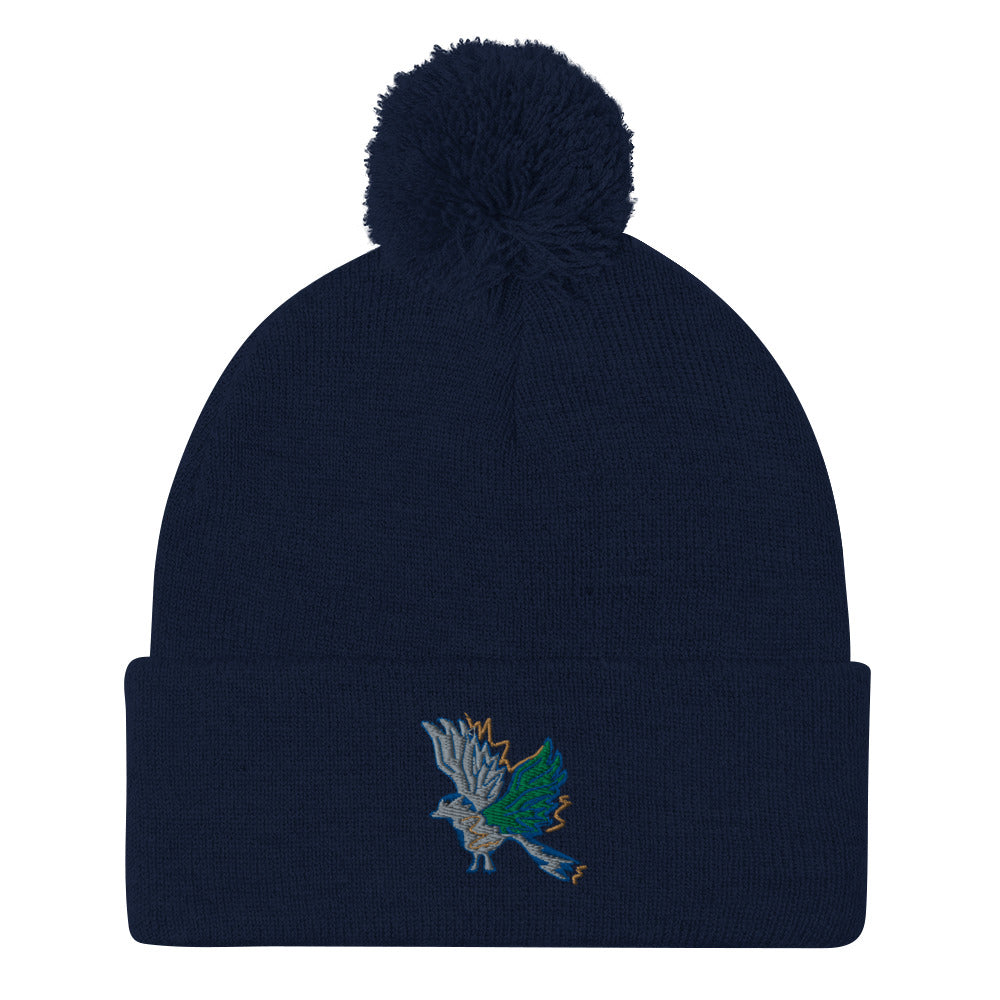 Blue Bird | Pom-Pom Beanie