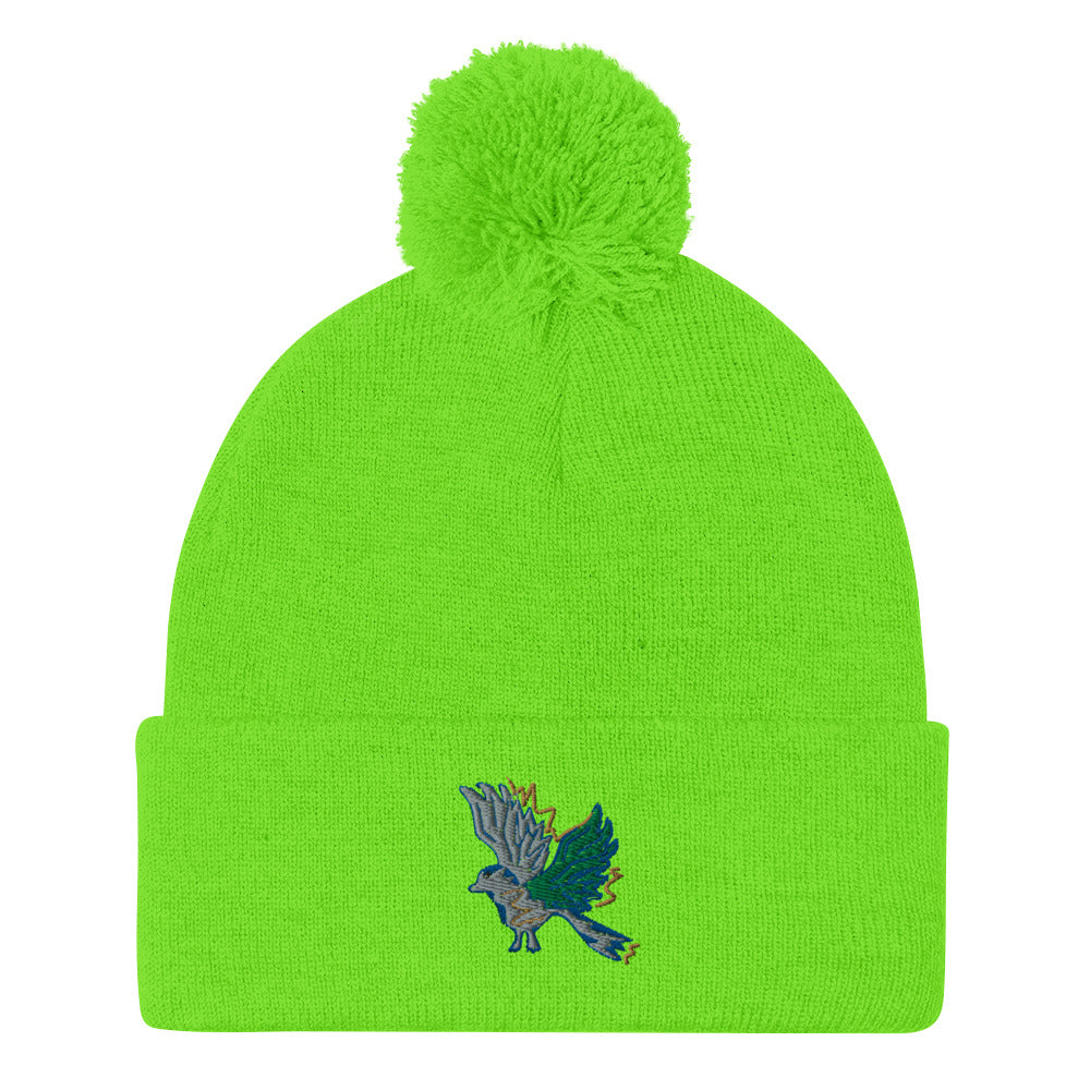 Blue Bird | Pom-Pom Beanie