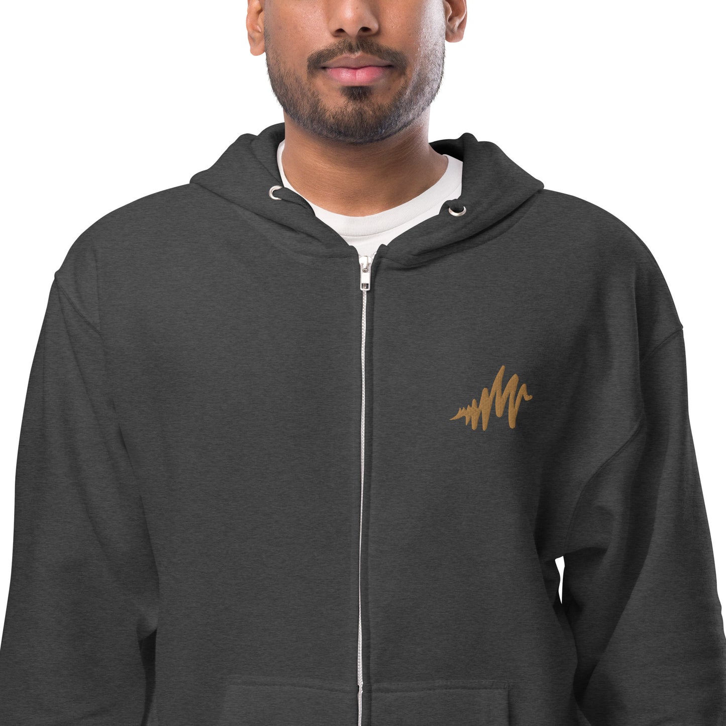 Waves | Unisex fleece zip up hoodie