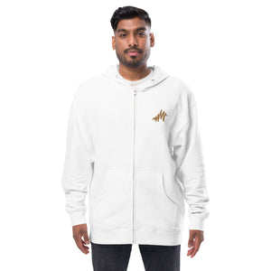 Waves | Unisex fleece zip up hoodie