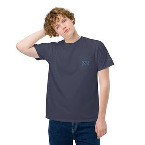 33 Waves | Unisex garment-dyed pocket t-shirt