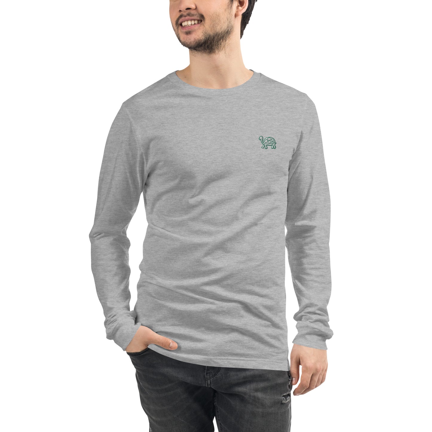 Turtle | Unisex Embroidered Long Sleeve Tee