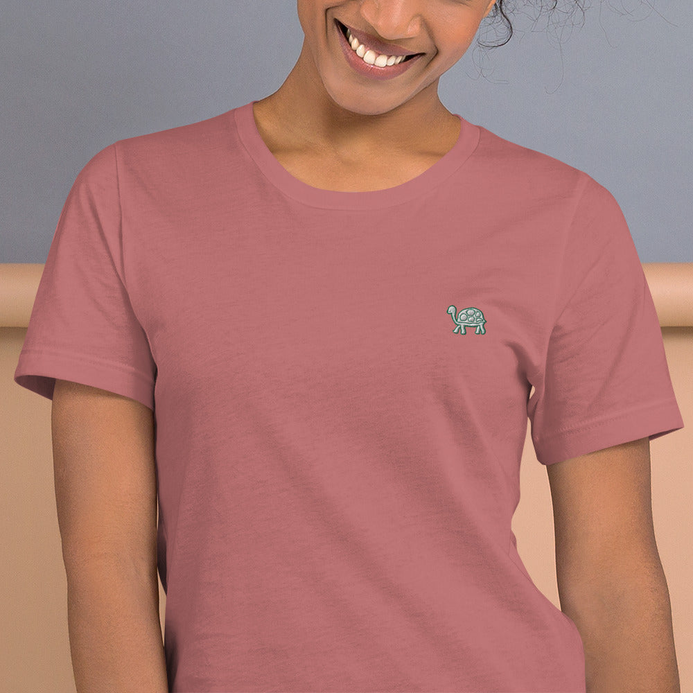 Turtle (Good Things Take Time) | Unisex Embroidered t-shirt