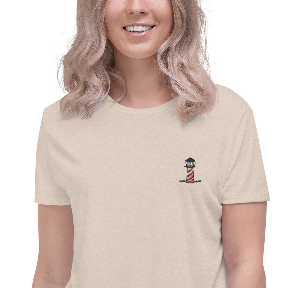 Lighthouse | Embroidered Crop Tee