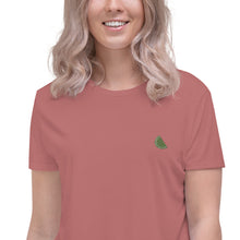 Load image into Gallery viewer, Lime | Embroidered Crop Tee