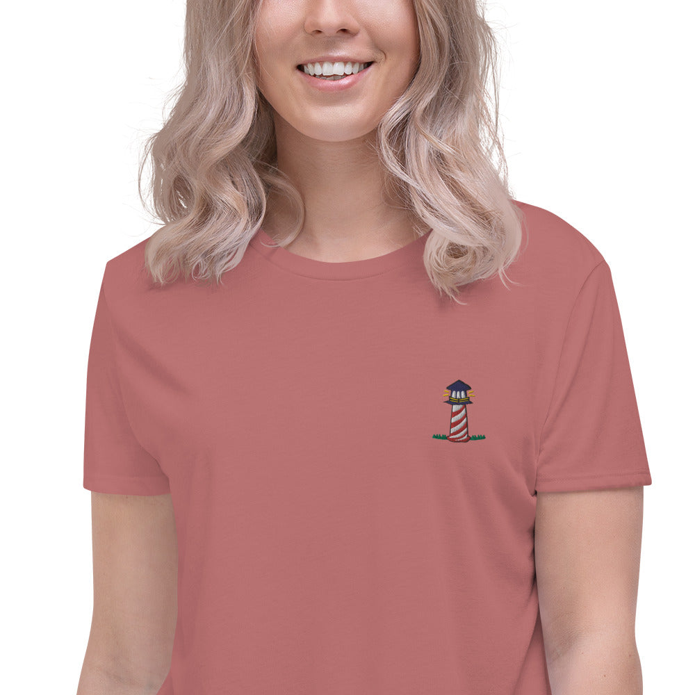 Lighthouse | Embroidered Crop Tee